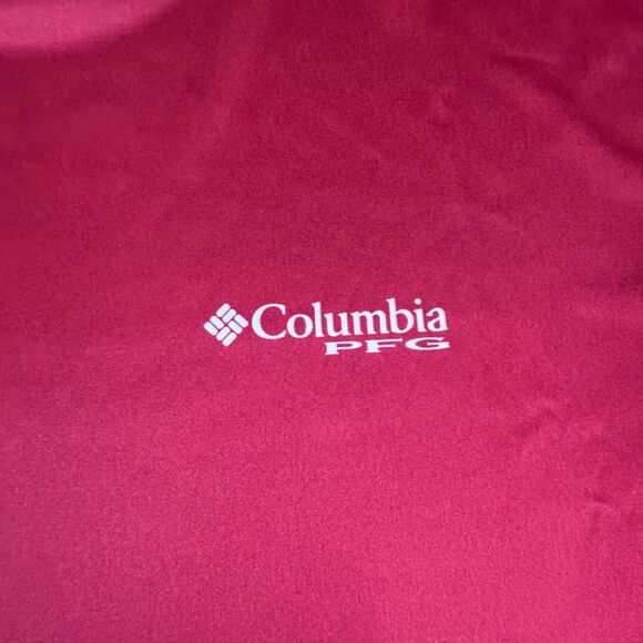 Columbia PFG Red Omni-Shade LS Fishing Shirt USA Flag Fish Graphic Men’s L - Picture 2 of 5